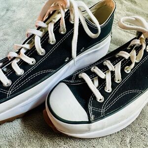 Converse Black and White Platform Sneakers